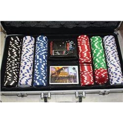 POKER CHIP SET WITH 2 DECKS