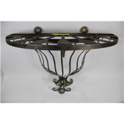 WROUGHT IRON DECORATIVE WALL HANGING SHELF