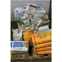 2 PALLETS OF ASST. GROUT AND CEILING TEXTURES ETC