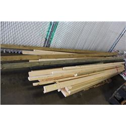 LARGE PALLET OF ASST. LUMBER SOLD W STACK OF