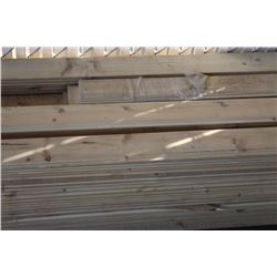 STACK OF WOOD TONGUE AND GROOVE BOARD