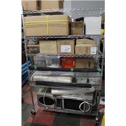 CONTENTS OF CART INCLUDES 2 MICROWAVES