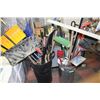 Image 1 : 2 GARBAGE CANS FILLED WITH BROOMS/ SHAVELS ETC