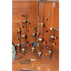 COPPER TONE WROUGHT IRON DECORATIVE CANDLE HOLDER