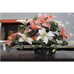 NATURAL STONE FLOWER ORNAMENT