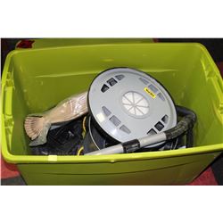 LARGE TOTE W COMMERCIAL HEPA FILTER VACUUM USED