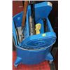 Image 1 : BLUE COMMERCIAL MOP BUCKET WITH MOP AND WRINGER