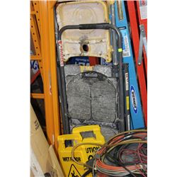 2 PAINTERS LADDERS SOLD WITH 2 WET FLOOR SIGNS