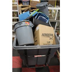 LARGE PORTABLE WASTE BIN SOLD WITH GARBAGE CANS/