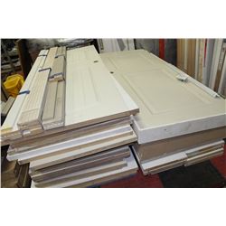 2 STACKS OF ASST DOORS SOLD W 3 DOOR JAMBS
