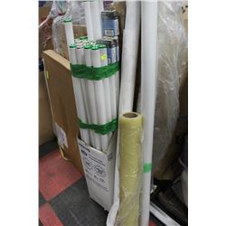 BOX OF FLUORESCENT LIGHT BULBS SOLD W 4 ROLLS OF