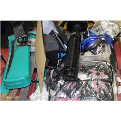 PALLET OF HOUSEHOLD MISC W GT SNOW RACER