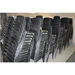 BLACK PLASTIC COMMERCIAL GRADE STACKING CHAIR