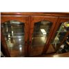 Image 1 : TALL DARK WOOD CHINA CABINET