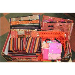 LARGE FLAT OF PURSES MADE IN INDIA ON CHOICE