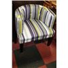 Image 1 : SHOWHOME STRIPED FABRIC TUB CHAIR