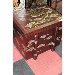 HAND PAINTED DRAGON CHEST