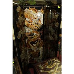 SOLID WOOD DECORATIVE ASIAN ROOM DIVIDER -