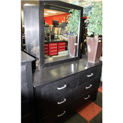 ESTATE ESPRESSO DRESSER W/6 DRAWERS &