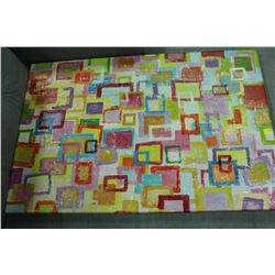 SHOWHOME MULTI COLOURED SQUARES CANVAS PICTURE