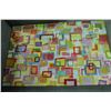Image 1 : SHOWHOME MULTI COLOURED SQUARES CANVAS PICTURE
