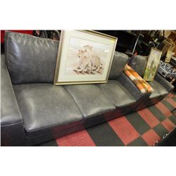 NEW GREY LEATHERETTE SOFA AND LOVE SEAT