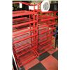Image 1 : 2 RED METAL DISPLAY RACKS