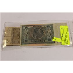 NAZI ORANIUNBURG CONCENTRATION CAMP BANKNOTES X2