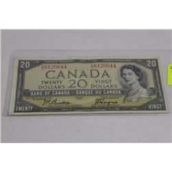1954 CANADIAN 20 DOLLAR BANKNOTE
