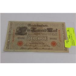 GERMAN 1000 MARK 1910 BANKNOTE