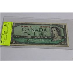 CANADA 1954 1 DOLLAR BANKNOTE