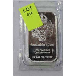 SCOTTSDALE 1oz SILVER BAR