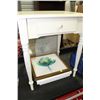 Image 1 : SHOWHOME WHITE END TABLE WITH DRAWER