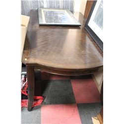 WOOD TONE KITCHEN TABLE W LEAF