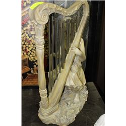 TWO PIECE HARPIST WIND CHIME STATUE
