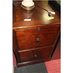 WOOD 2-DRAWER FILING CABINET