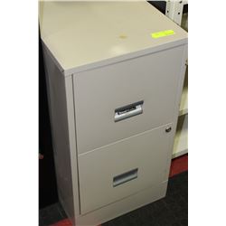 BEIGE 2 DRAWER FILING CABINET