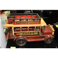VINTAGE WOODEN MODEL OF "CITY TRANSPORT" DOUBLE