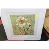 Image 1 : SHOWHOME WHITE FRAMED FLORAL PICTURE