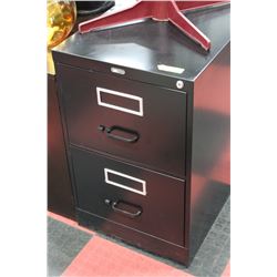 BLACK 2 DRAWER FILING CABINET