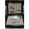 Image 1 : SET OF 2 WOOD FRAMED GARY PATTERSON PRINTS: