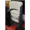 Image 1 : SET OF 4 METAL AND PLASTIC FOLDING CHAIRS