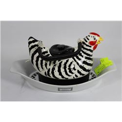 FRENCH HENS TEAPOT & TRAY