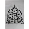 Image 1 : BLACK METAL WINE RACK HOLDS 6 BOTTLES