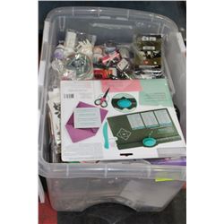 BOX OF MISC SCRAPBOOKING SUPPLIES