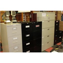 SET OF 6 ASST SIZE FILING CABINETS