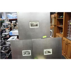 SET OF 3 SHOWHOME FRAMED PICTURES