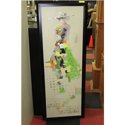 LARGE 5' LADY ON CANVAS