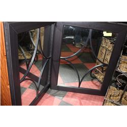 SET OF 2 DECORATIVE MIRRORS 24" X 30"