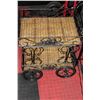 Image 1 : SHOWHOME METAL AND WICKER ORNAMENTAL CART